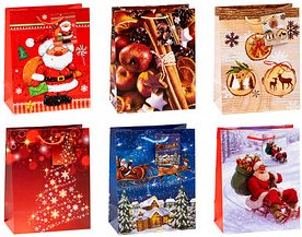 Thumbnail - 12 TSI Geschenktüten Weihnachten Serie 7 Motiv sortiert 18,0 x 23,0 cm