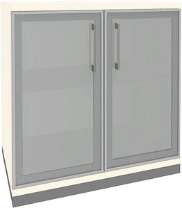 fm Aktenschrank Oldenburg, 4260672331857 weiß, Acrylglas satiniert 1 Fachboden 80,0 x 44,2 x 78,1 cm