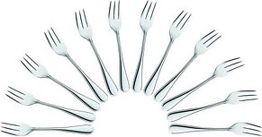 Thumbnail - solex® Kuchengabeln Selina silber, 12 St.