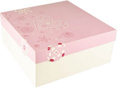 PAPSTAR Tortenkartons Lovely Flowers 30,0 x 30,0 cm, 15 St.