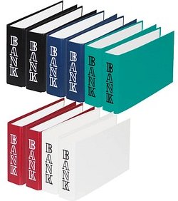 DONAU Bankordner farbsortiert Kunststoff 4,5 cm DIN A6 quer, 10 St.