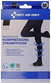 FIRST AID ONLY® Kompressionsstrumpfhose, offene Spitze schwarz Größe S/M 1 St.