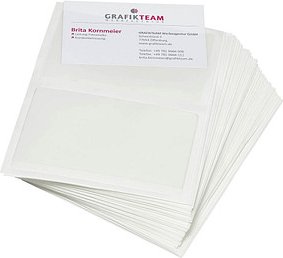 Probeco Visitenkartentaschen selbstklebend glasklar, für 1 Visitenkarte, 100 St.