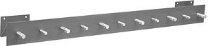 SZ Metall Wandgarderobe 50124 silber Metall 11 Haken 100,0 x 9,0 cm