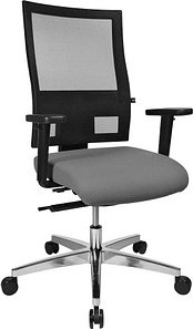 Topstar Bürostuhl Profi Net 11 High, PS59H T23Q Stoff grau, Gestell alu
