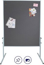 FRANKEN Moderationswand X-tra!Line 120,0 x 150,0 cm grau
