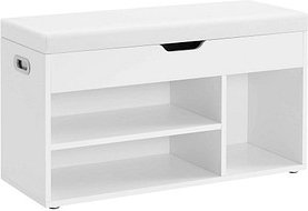 VASAGLE Schuhbank LHS30W weiß Holz 80,0 cm