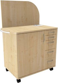 fm Sidney Bürowagen ahorn 3 Ebenen 124,0 x 64,2 x 150,0 cm