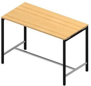 Thumbnail - Quadrifoglio Stehtisch Creo buche rechteckig, 4-Fuß-Gestell grau, 160,0 x 80,0 x 107,0 cm