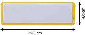 EICHNER Etikettentaschen gelb 12,0 x 4,0 cm, 50 St.
