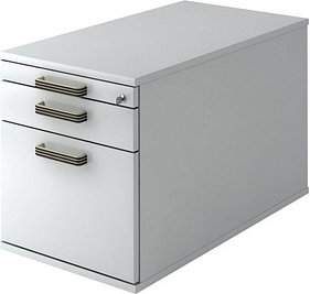 HAMMERBACHER Haziender Rollcontainer lichtgrau 3 Auszüge 42,8 x 80,0 x 51,2 cm