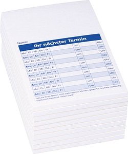 Thumbnail - KÖNIG & EBHARDT Terminblöcke weiß DIN A7, 50 Blatt, 10 Blöcke
