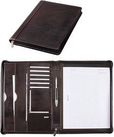 Alassio Konferenzmappe MONACO Leder DIN A4 dunkelbraun