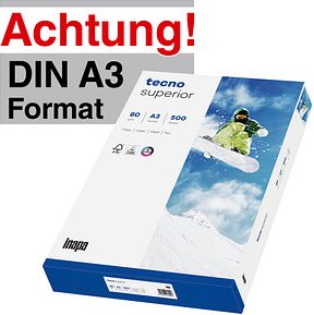 Thumbnail - tecno Kopierpapier superior DIN A3 80 g/qm 500 Blatt
