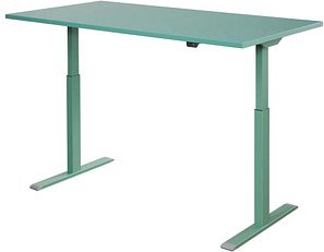 Thumbnail - Topstar E-Table elektrisch höhenverstellbarer Schreibtisch mintgrün rechteckig, T-Fuß-Gestell grün 160,0 x 80,0 cm
