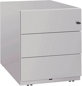 BISLEY Note Rollcontainer lichtgrau 3 Auszüge 42,0 x 56,5 x 49,5 cm