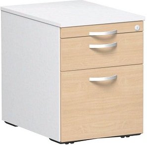 Thumbnail - geramöbel Flex Rollcontainer weiß, ahorn 3 Auszüge 43,0 x 60,0 x 56,5 cm