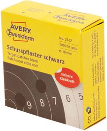 Thumbnail - AVERY Zweckform Klebepunkte Schusspflaster schwarz Ø 19,0 mm, 1.000 St.