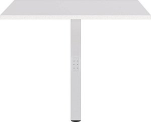 Thumbnail - GERMANIA Verbindungsplatte höhenverstellbar Mailand weiß, quadratisch 80,0 x 80,0 x 68,0 - 91,0 cm