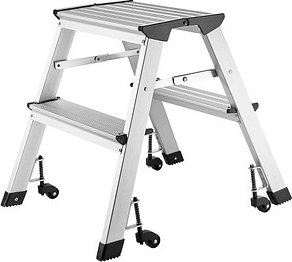 ALCO Klapptritt silber 2 Stufen, H: 44,0 cm