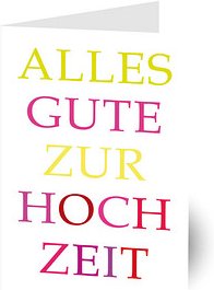 LUMA Glückwunschkarte bunte Schrift DIN B6, 1 St.