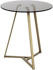 Thumbnail - HAKU Möbel Beistelltisch rund Glas gold-grau 45,0 x 45,0 x 50,0 cm, 1 St.