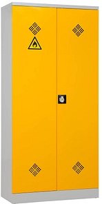 Gürkan Umweltschrank 111087 lichtgrau, rapsgelb 92,0 x 42,0 x 195,0 cm, aufgebaut, 1 St.