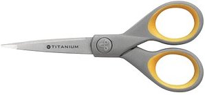 WESTCOTT Papierschere TITANIUM Super grau-gelb 13,0 cm
