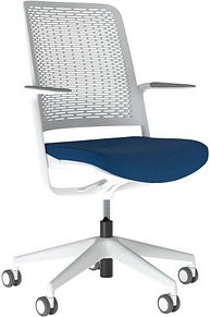 Nowy Styl Bürostuhl WITHME Stoff blau, Gestell grau