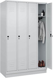 CP Spind Classic PLUS lichtgrau 080020-40 S10009, 4 Schließfächer 120,0 x 50,0 x 195,0 cm