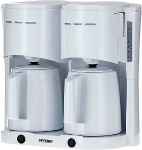 Thumbnail - SEVERIN KA 9314 Doppel-Kaffeemaschine weiß, 2x 8 Tassen