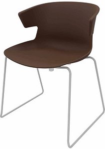 Quadrifoglio Besucherstuhl COVE OCOVEV02/79ND dunkelbraun Kunststoff