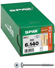 SPAX® Holzbauschrauben T30 Tellerkopf WIROX 0251010601405 6 mm x 140 mm, 100 St.