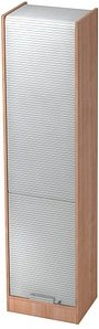 HAMMERBACHER Akandia Rollladenschrank nussbaum, silber 4 Fachböden 50,0 x 40,0 x 200,4 cm