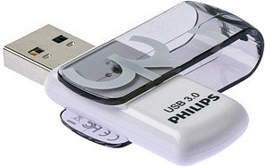 PHILIPS USB-Stick Vivid 3.0 grau, weiß 32 GB, 1 St.