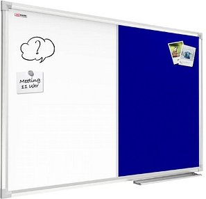 ALLboards Whiteboard-Pinnwand 120,0 x 90,0 cm Textil blau