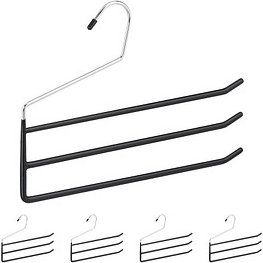 Thumbnail - relaxdays Hosenbügel platzsparend silber, 5 St.