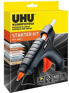 UHU STARTER KIT HOT MELT Heißklebepistole schwarz, orange, 1 St.