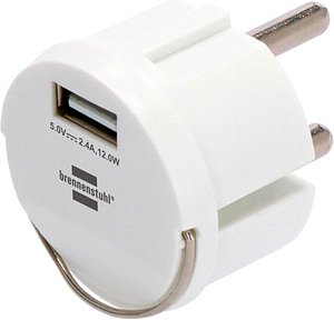 Thumbnail - brennenstuhl USB-A 12W Power Adapter Ladeadapter weiß, 12 Watt