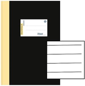 Ursus Geschäftsbuch DIN A4 liniert, schwarz Hardcover 384 Seiten, 1 St.