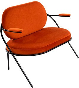 Thumbnail - meet powered by PAPERFLOW 2-Sitzer Sofa SATURNE rost schwarz Stoff, 1 St.