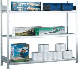 SCHULTE Schwerlast-Weitspannregal WS 2000 15522 silber 225,0 x 50,0 x 200,0 cm