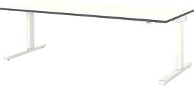 mauser varitos.c elektrisch höhenverstellbarer Schreibtisch weiß rechteckig, C-Fuß-Gestell weiß 200,0 x 80,0 cm