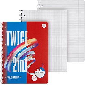 Thumbnail - Ursus Collegeblöcke Competence liniert und kariert DIN A4 Rand rundum, 5 Blöcke