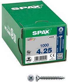 SPAX® Universalschrauben Z2 Senkkopf WIROX 1081010400255 4 mm x 25 mm, 1.000 St.