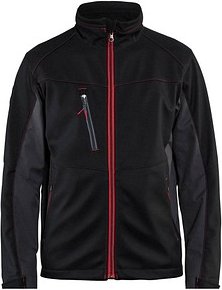 BLAKLÄDER® unisex Softshelljacke 4950 schwarz, rot Größe 3XL