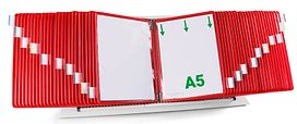 Thumbnail - tarifold Sichttafelsystem 435503 DIN A5 rot mit 50 St. Sichttafeln, 1 St.