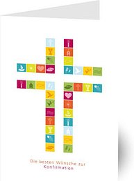 LUMA Konfirmationskarte Kreuz LU158 DIN B6, 1 St.