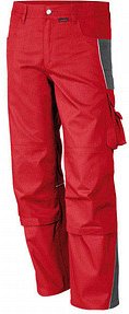 QUALITEX® Herren Arbeitshose „pro mg 245“ rot/grau Größe 50