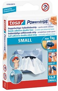 Thumbnail - tesa Powerstrips SMALL Klebestreifen für max. 1,0 kg 1,4 x 3,3 cm, 14 St.